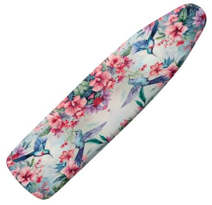 KUIFORTI Copriasse da stiro extra largo con bordi elastici, imbottitura spessa, protezione antipolvere per asse da stiro, resistente, accessori per asse da stiro