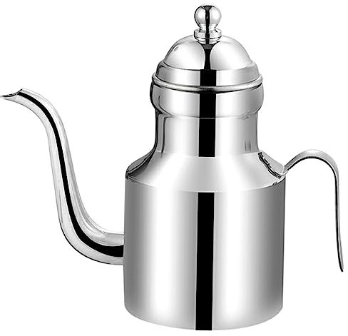 OUNONA Öltopf aus Edelstahl Ölflasche stainless steel Speckfettbehälter mit Sieb vorratsdose für speiseöl Filter Kaffeetasse Fettbehälter aus Edelstahl Ölabscheider für die Küche Metall
