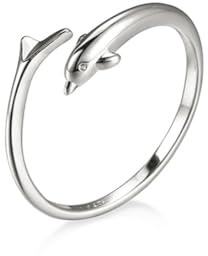 Delfin-Ring für Frauen und Mädchen, offener Ring, Schmuck, Freunde, Geschenk, Ring Süße Delfin Offen Verstellbarer Ring, Schmuck Damen Offener Ring für Tägliche Tragen Party Geburtstagsgeschenk