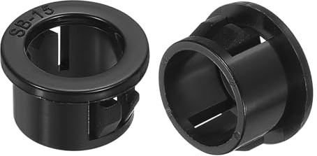 QUARKZMAN 50pz 15mm(9/16) Gomma Passacavi, Passacavo Rotondo Gommini Passacavo Elettrico Protezione Bloccante per Cavi e Fili, Nero