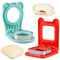 2 pezzi Taglierina Sandwich,Tagliapanini per bambini,Taglierina per sandwich e sigillante,in Acciaio Inox e PP,cerchio,quadrato,per Sandwiches,Toast,Biscotti e Bento