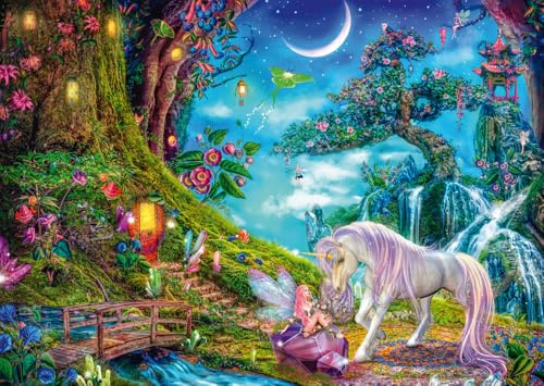 Schmidt 59790 Wo Sich Einhorn und Elfe Gute Nacht Sagen, 1000 Teile Puzzle