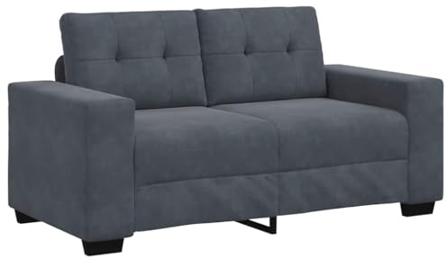 vidaXL Zweisitzer-Sofa Dunkelgrau 160x77x82 cm Samt