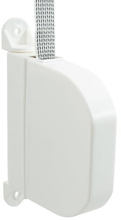 TELKES - Recogedor de Persiana Exterior Abatible - Enrollador de sobreponer con cinta para fijación en Pared o Marco Ventana - Sistema Universal (Blanco, Cinta 20mm)