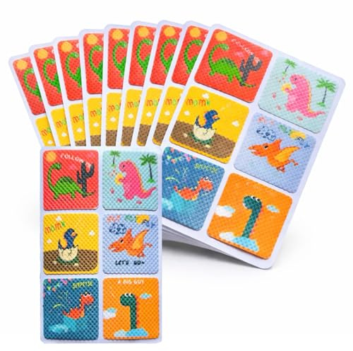 Mood Calming Stickers ADHD, Natural Mood Calming Sticker Patches for Autistic Kids & Adults, Enhancing Stickers, Drug Free, Reduce Stress & Anxiety, Stocking Filler (Dinosaurs)