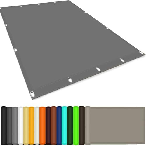Vela Ombreggiante Impermeabile 1.8 x 2.2 m impermeabile,resistente ai raggi UV Tenda da sol,dotata di occhielli e corde, adatta per esterni, giardino., Grigio Chiaro