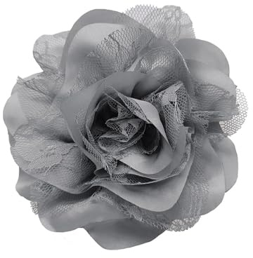 11cm Broche Fleur Rose Géante Épinglette Élégante Pour Femme En Satin Dentelle Accessoire De Bal Mariage Soirée Robe Ou Cheveux Bijou De Mode Fleur De Camélia Femme