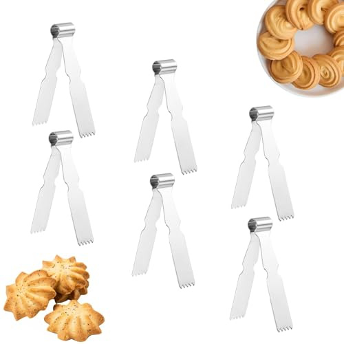 Lot de 6 pinces à pâtisserie professionnelles pour décorer et sceller les biscuits, les croûtes de tarte