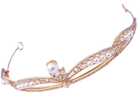 Damen Haarschmuck mit Strasssteinen und Perlen, Gold | für Ball, Bühne, Filigran und Klassisch, Zinklegierung mit Kunstperlen, Bräute