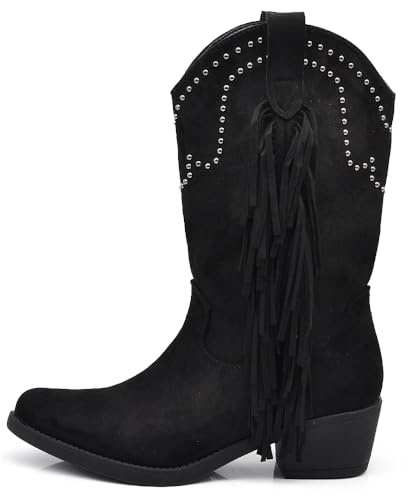 Texani Cowboy Western Damen-Stiefel Frange Camperos Ethnici 625, Ml60 Camel