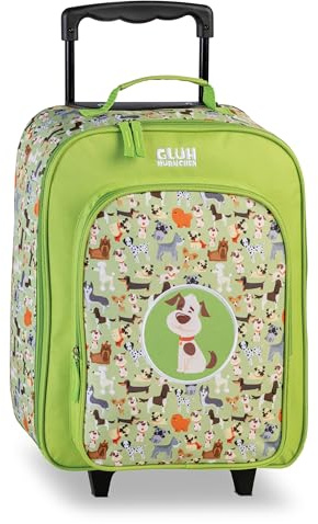 Noey & Lou Kinderkoffer Trolley Rucksack Brustbeutel Koffer Kinder Jungen Mädchen Fabrizio Weichgepäck (M1 Hunde, M1)