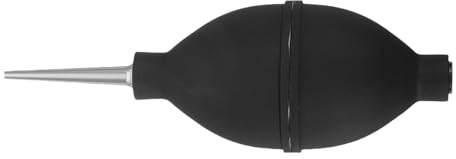 HIAKDOFT Poire de Lavage Auriculaire en Silicone Grosse Taille Embout Long Noir Souffleur à Presser Multifonction pour Nettoyage des Oreilles Yeux Outil de Nettoyage Auriculaire pour