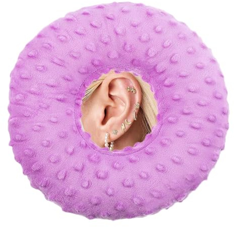 För öronpiercing | Bekväm mjuk för sömn - O-formad för piercing med hål | för kvinnor och flickor, vila, vård och återhämtning, resor, och kontor