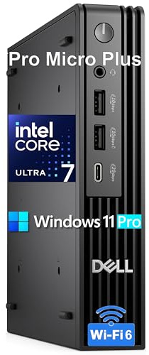 Dell Pro Micro Plus Desktop Computer, Next Gen OptiPlex 7000 MFF, Intel 20-Core Ultra 7 265, 32GB DDR5 RAM, 1TB PCIe SSD, Al Copilot+ Mini PC, 3 DisplayPort & 2 Type-C, WiFi 6 & BT, Windows 11 Pro
