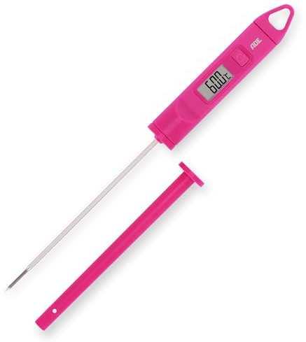 ADE Thermomètre à viande numérique sans fil - Thermomètre de cuisson et de cuisson -30 à 200 °C - Thermomètre de cuisine pour barbecue, cuisson, pâtisserie, sucre et eau - Rose
