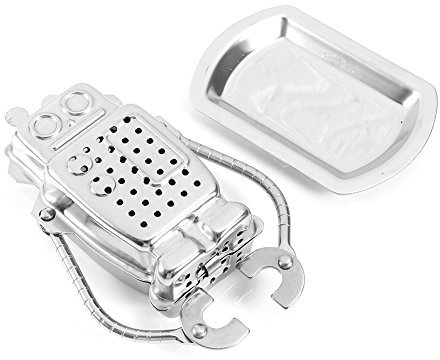Edelstahl-Tee-Ei für lose Teeblätter, Kugelsieb, Filter, Diffusor, Kräutergewürze, Roboterform