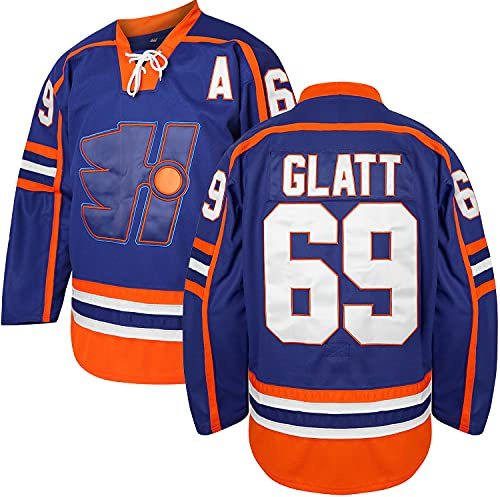 Phoneutrix Doug The Thug #69 Glatt Halifax Highlanders Hockey Jersey Blue (Blue, XXX-Large)