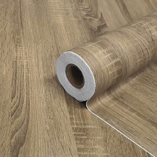 Dimex, pellicola autoadesiva per mobili, motivo con legno, rovere scuro, decorativa, per porte, cucina, armadio, tavolo, larghezza rotolo: 90 cm