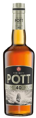 POTT Rum 40% vol. (1 x 0,35 l) - Echter Übersee-Rum, ideal für den heißen oder kalten Genuss, zu Glühwein oder als Feuerzangenbowle, in Longdrinks, pur oder zum Backen
