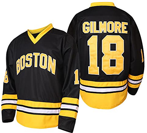 MESOSPERO Happy Gilmore 18 Adam Sandler 1996 Black Ice Hockey Jersey Men (Black, XXX-Large, 3X_l)