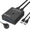 MLEEDA Switch USB 3.0, Commutateur USB Bi-directionnel 2 en 1 Sortie/1 en 2 Sorties pour 2 PC Partage Clavier Souris Imprimante