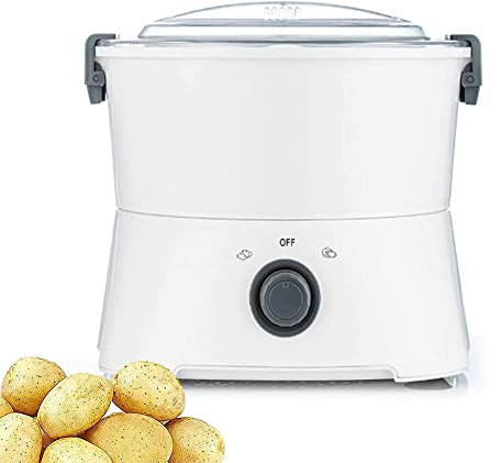 MNSSRN Pelapata di Patate rotanti elettriche, rotatore di Insalata da 1 kg, asciugatrice di Verdure elettrica da Cucina, pelapata di Verdura Completamente Automatica pelapatata Peeler