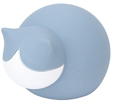 Kuuleyn Wärmflasche, süße Katze Wärmtasche, Katze Wärmflasche Silikon süße Wassereinspritzung tragbare Mini-Wärmflasche für Kinder, Studenten, Männer, Frauen, Geschenk(Blau)