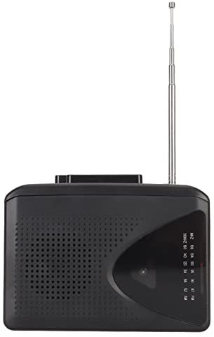 Reproductores de Casete Portátiles, FM Am Radio Cassette Estéreo a Convertidor de MP3 Reproductor de Cinta Reproductor de Casete USB Conector de 3,5 Mm con Altavoz (Negro)
