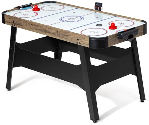 GoSports 54 Inch Air Hockey Arcade Table for Kids & Adults - Includes 2 Pushers, 3 Pucks, AC Motor, and LED Scoreboard