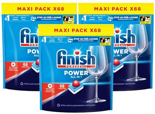 Powerball All in One Max Spülmaschinentabs, 3er Pack (3 x 68 Stück)