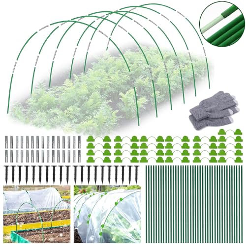 Archi per Serra Orto,40 Pezzi Archi per Tunnel Orto,Archetti per Orto,Tunnel per Piante,per la Semina, la Coltivazione di Ortaggi, la Protezione Felle Piante