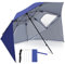 Daromigo Parasol 2 en 1 en aluminium - Protection solaire - Protection UV 50 - 210 x 220 cm - Tente de plage pour plage, jardin, pliable et multifonction - Avec fenêtre et sac de transport