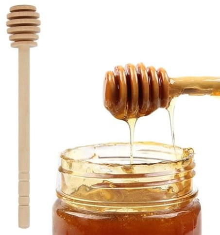 Mini Cucchiaio di Legno Ecologico Bastoncini per mestolo di Miele Server di miscelazione Cucchiaio di Legno per vasetto di Miele Dispenser Drizzle Bastone per mestolo di Miele Forte e duraturo