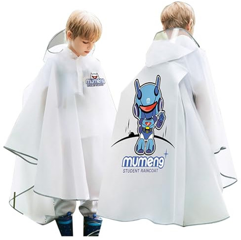 Regenponcho Jungen Wandern Faltbar Regenponcho Regencape Leichte Atmungsaktiv Regenmantel Regenjacke Fahrrad mit Kapuze Regenbekleidung Unisex Mädchen und Jungen Winddicht Regen Poncho Regenumhang