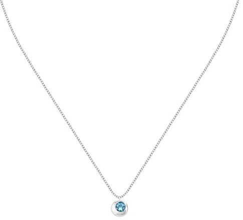 Morellato Collana da donna in argento 925 riciclato, pietra colorata, collezione TESORI ETERNI, idea regalo donna