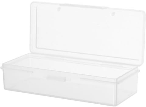 Amosfun Rectangular Cheese Slice Storage Box with Flip Cover Stackable Airtight Container for Fridge Organisation Small Cheese Slice Case for Kitchen and Household Use