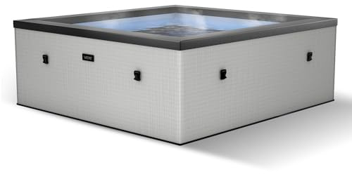Wave Eco Foam SPA | SPA portátil al Aire Libre con Calentamiento rápido | Material de PVC Duradero | Fácil configuración (Garda, Gris Grafito | 6 Personas)