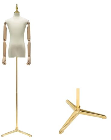MAYLOVELY Schneiderpuppe Kinder Verstellbare Schneiderbüste Schaufensterpuppe Unisex Durchschnittsgröße Modell Requisiten Dreieckiger Sockel Aus Metall Geeignet Für Teenager(with arms)