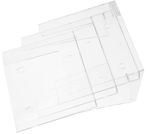 STOBOK Maximieren Sie Den Platz Auf Dem Schreibtisch Dokumentenhalter Zur Wandmontage Aus Acryl Zeitschriftenständer Mit 3 Ebenen Für Broschüren