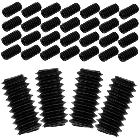 TOPPERFUN 50stücke Teiliges Set Innen-sechskantschrauben Kopflose Spannschrauben Für Türgriffe Und Lichtinstallationen Robuste Schraubensammlung Schwarz Einfache Installation Sichere