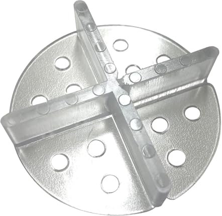 Karl Dahm Croci per fughe da 3 mm, trasparenti con piatto, croci per piastrelle, ideali per piastre in ceramica e pietra naturale, piastrelle, croci per fughe da 3 mm (25 pezzi)