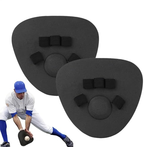 Générique Infield Training Gloves, Baseball Trainer Fielding Gloves Eva, 9,6 x 8,8 tum, 2 x Non-Slip Mittens, Quick Hands Training Equipment for Softball Batting Practice