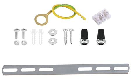 LEDSONE Staffa frontale da 170 mm per plafoniera a rosone, piastra di montaggio in metallo con accessori, fori multipli per installazione di rosoni e lampade per plafoniere a sospensione