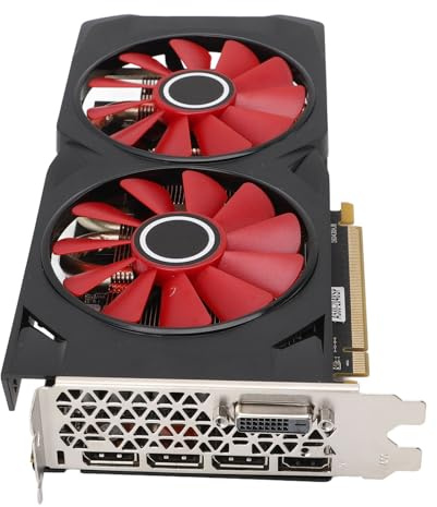 JTLB Tarjeta de Gráficos de Juegos GDDR5 GDDR5 de 8GB, 2 Tarjeta Gráfica de Fanáticos, Poderoso Procesamiento de Imágenes con 4K DisplayPort para PC para Juegos