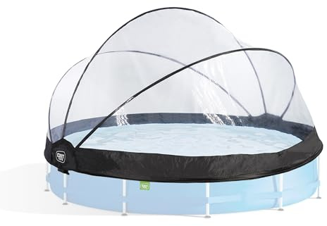 EXIT Toys Dôme de Piscine ø366cm - pour piscines Intex/Bestway - Eau Propre et Chaude - Installation Facile et Pliable - Parfait pour Les Jours Frais et Les Soirées - Abri de Piscine Universel