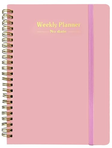 Weekly Planner To Do List Notebook A5 Daily Planners Undated Diary 52 Weeks Work Notebook with Habit & Routine Tracker for Teacher Students School Fitness Work Organizer