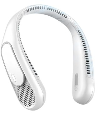 Ventilateur de cou de refroidissement, 6000 mAh, alimenté par batterie, ventilateur personnel portable, mains libres, sans pales rechargeable, avec 3 vitesses, ventilateur USB, cadeau pour homme et