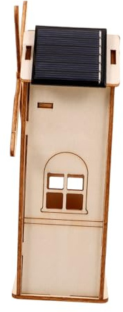 ibasenice Solar Windmühle Aus Holz Montieren Spielzeug Für Junge Mädchen Wissenschaft Experiment Bausatz DIY Lernspielzeug