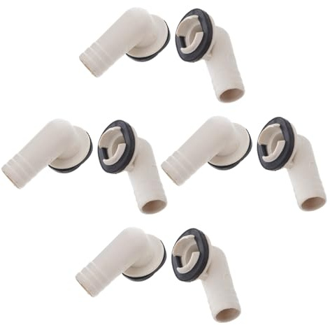 Veemoon 8pcs Air Conditioner Drain Hose Connector Leakproof Ac Pipe Adapter Elbow with Sealing Ring for Outdoor Mini-split and Window Ac Units Easy Installation Wide Compatibility