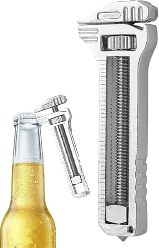 LXLUOO Compact Titanium Multitool Alloy Tool Adjustable Wrench Rustproof Corrosion Resistant, Multi-Purpose Tool, Such as Bottle Opener, Nail Puller, Caliper